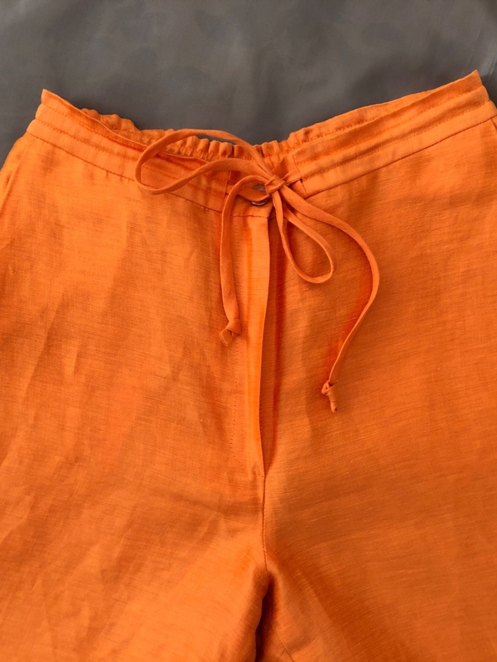 Orange Linen Fully Lined Pants
